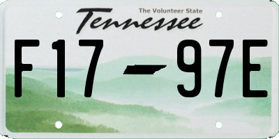 TN license plate F1797E