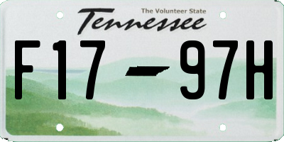 TN license plate F1797H