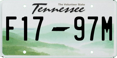 TN license plate F1797M