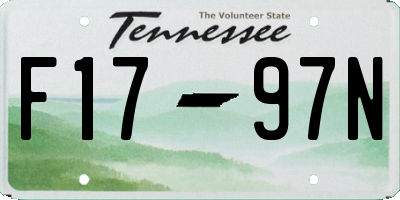 TN license plate F1797N