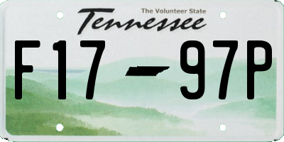 TN license plate F1797P