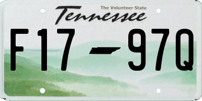 TN license plate F1797Q