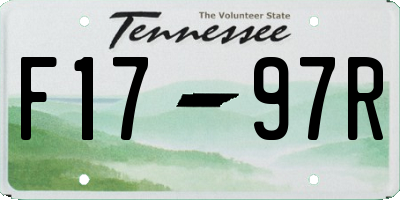 TN license plate F1797R