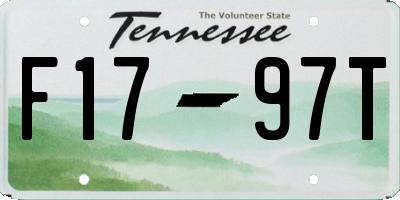TN license plate F1797T