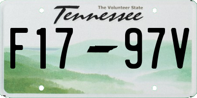 TN license plate F1797V