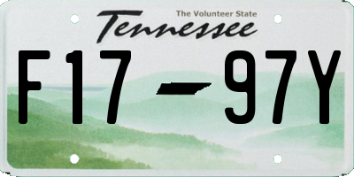 TN license plate F1797Y