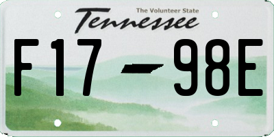 TN license plate F1798E