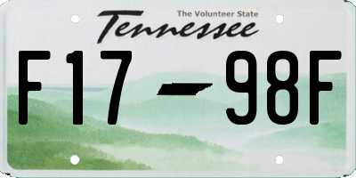 TN license plate F1798F