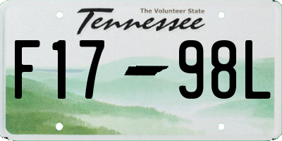 TN license plate F1798L
