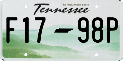 TN license plate F1798P