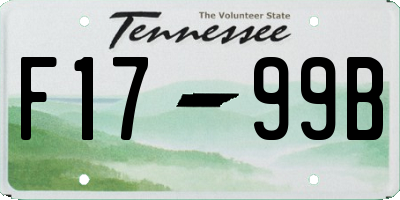 TN license plate F1799B