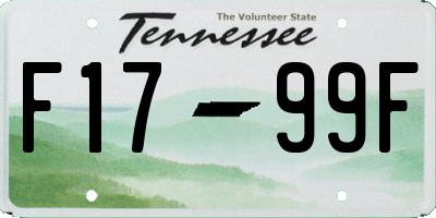 TN license plate F1799F