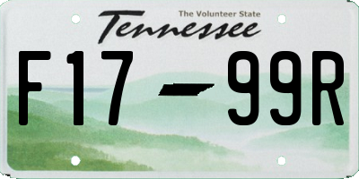 TN license plate F1799R