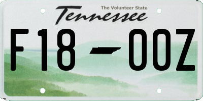 TN license plate F1800Z