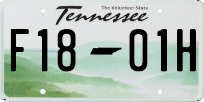 TN license plate F1801H