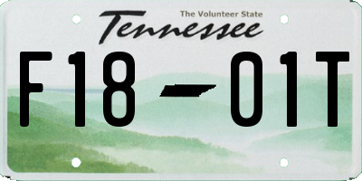 TN license plate F1801T