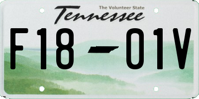 TN license plate F1801V