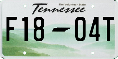 TN license plate F1804T