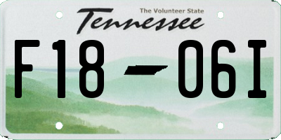 TN license plate F1806I