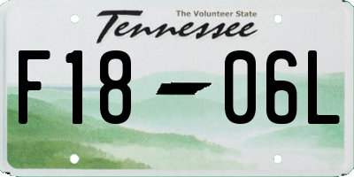 TN license plate F1806L