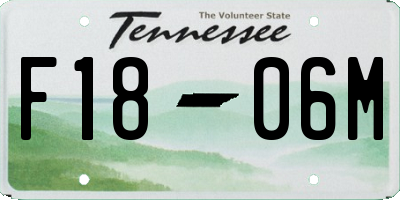 TN license plate F1806M