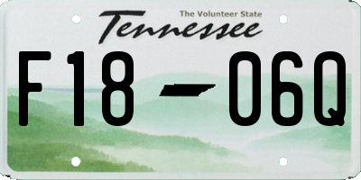 TN license plate F1806Q