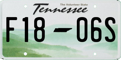 TN license plate F1806S