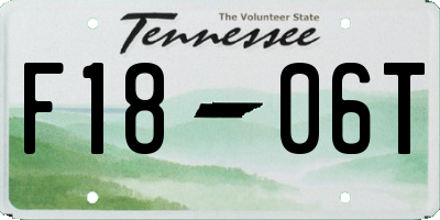 TN license plate F1806T