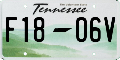 TN license plate F1806V