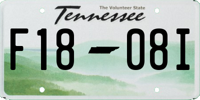 TN license plate F1808I