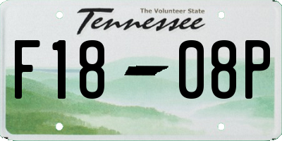 TN license plate F1808P