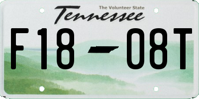 TN license plate F1808T
