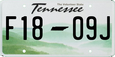 TN license plate F1809J