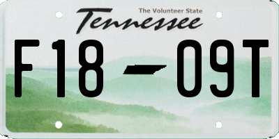 TN license plate F1809T