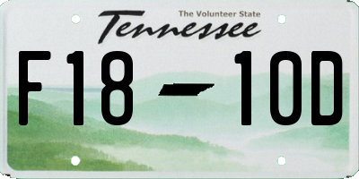 TN license plate F1810D