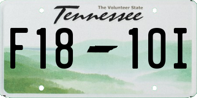 TN license plate F1810I