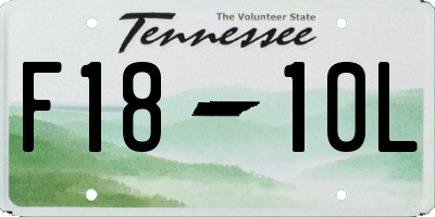TN license plate F1810L
