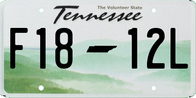 TN license plate F1812L