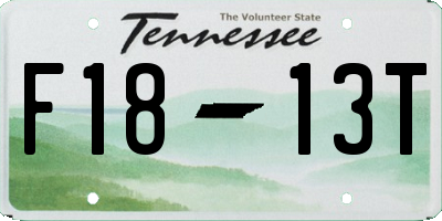 TN license plate F1813T