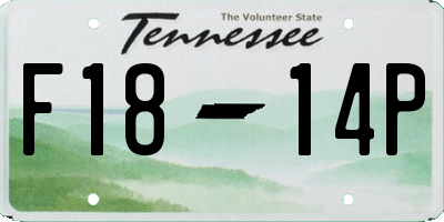 TN license plate F1814P