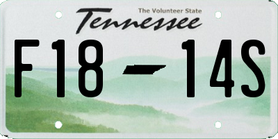 TN license plate F1814S