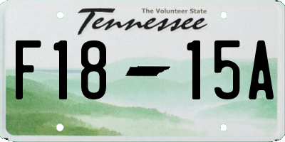 TN license plate F1815A