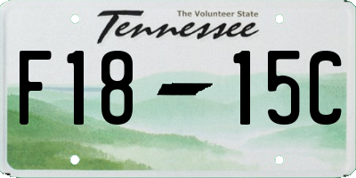 TN license plate F1815C