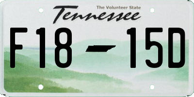 TN license plate F1815D