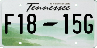 TN license plate F1815G