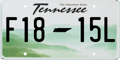 TN license plate F1815L