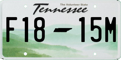 TN license plate F1815M