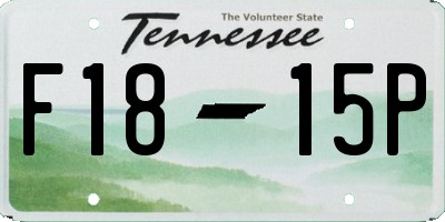 TN license plate F1815P