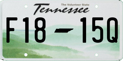 TN license plate F1815Q