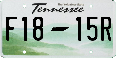 TN license plate F1815R